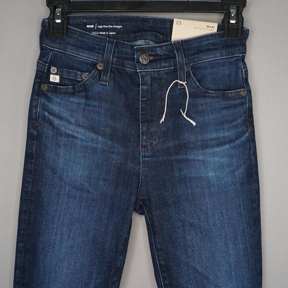 New AG Mari High Rise Stretch Slim Straight Leg Jeans in 8 Years Brooklyn sz 23 - Picture 4 of 16